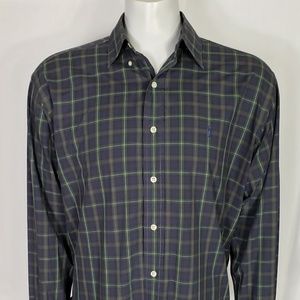 Mens Ralph Lauren Plaid Button Shirt Size Medium